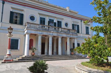 Mon Repo palace at Corfu island in Greece clipart