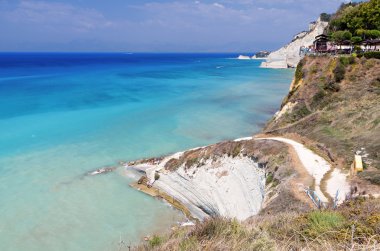 Loggas coast at Corfu island in Greece clipart