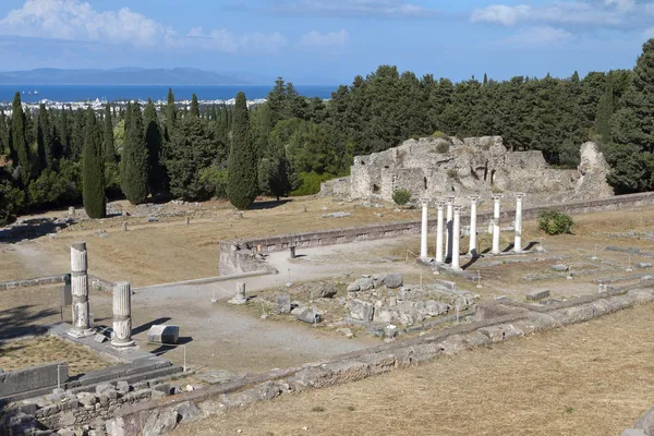 Oude asclepio op kos eiland in Griekenland — Stockfoto