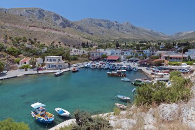 Scenic views from Kalymnos island in Greece clipart