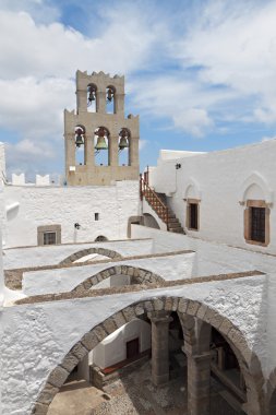 Manastırı St John evangelist patmos Adası Yunanistan.