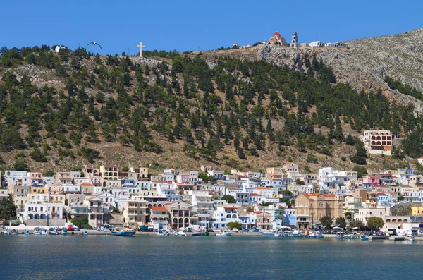 Isola di Kalymnos in Grecia. Il porto — Foto Stock