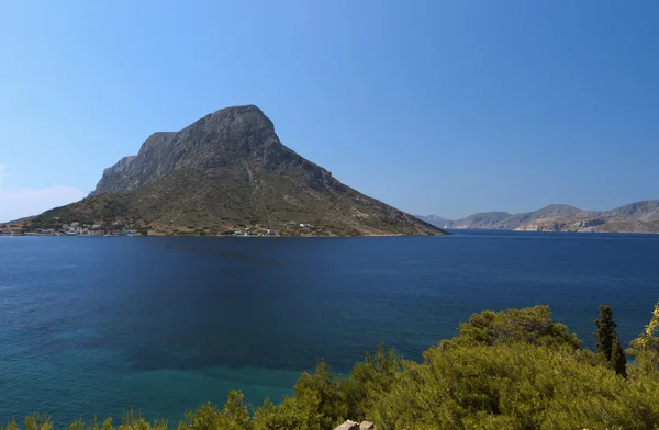 Vista panorâmica da ilha de Kalymnos, na Grécia — Fotografia de Stock