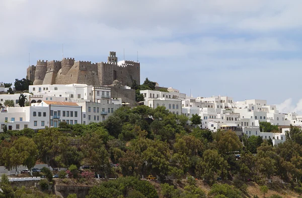 Monastery of St. John the Evangelist at Patmos island in Greece. — Stock Photo, Image