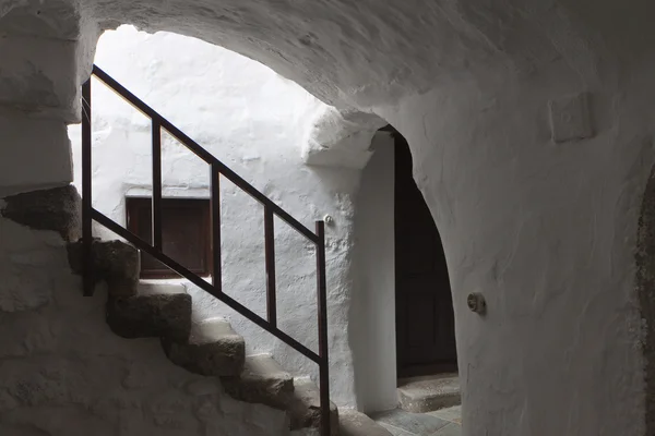 Kloster av Johannes evangelisten på patmos ö i Grekland. — Stockfoto