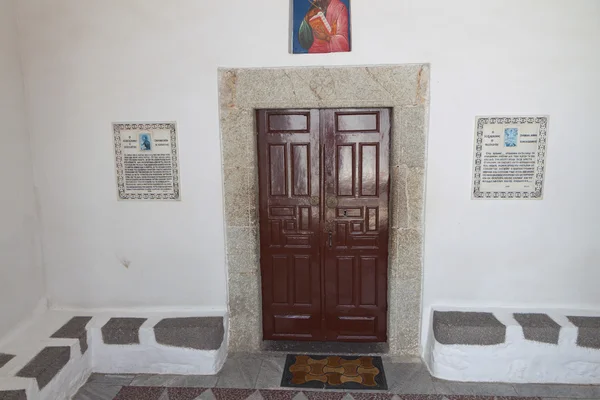 Monasterio de la cueva de Apocalipsis en la isla de Patmos en Grecia —  Fotos de Stock