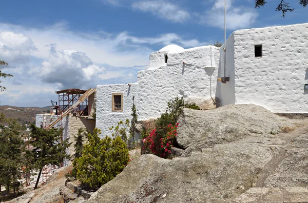 Monasterio de la cueva de Apocalipsis en la isla de Patmos en Grecia —  Fotos de Stock