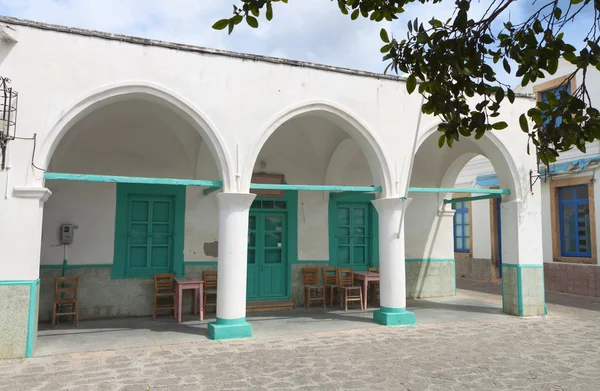 Pueblo tradicional en la isla de Patmos en Grecia — Foto de Stock