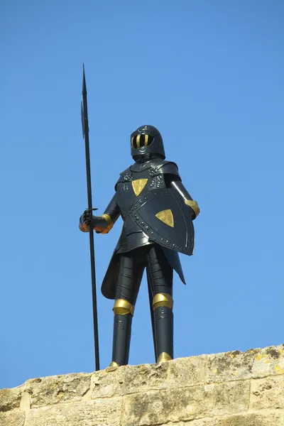 Vista geral e marcos da cidade medieval e castelo da ilha de Rodes, na Grécia — Fotografia de Stock