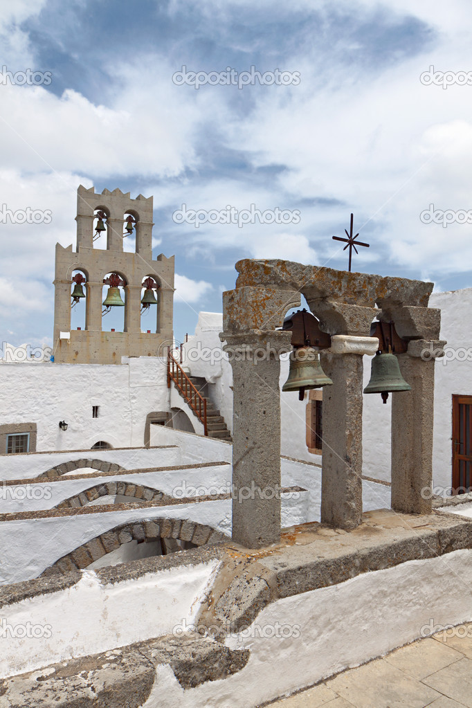 Monastery of St. John the Evangelist at Patmos island in Greece.