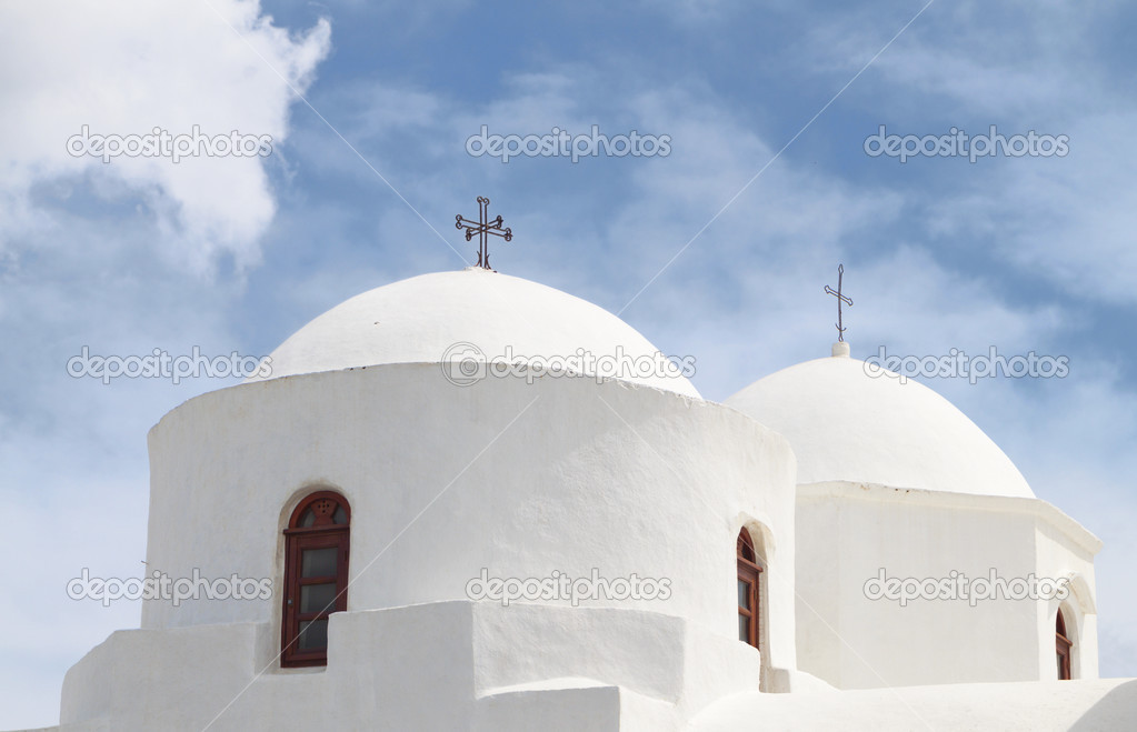 Old churches at Patmos island in Greece