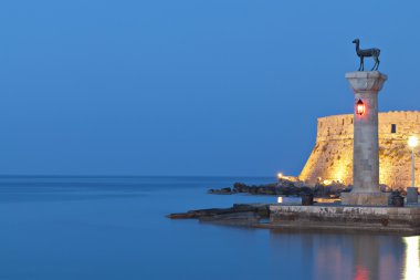 Genel görünüm ve Simgesel ortaçağ şehir ve kale, Rodos Adası Yunanistan