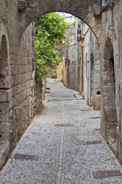 Genel görünüm ve Simgesel ortaçağ şehir ve kale, Rodos Adası Yunanistan