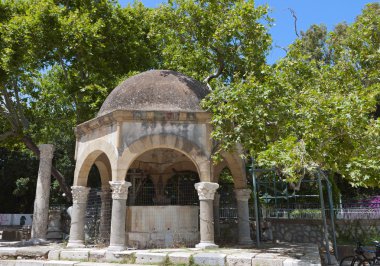 Şehir Manzaralı ve Yunanistan Kos adasından tarihi yerler