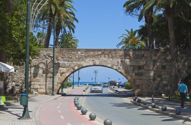 Şehir Manzaralı ve Yunanistan Kos adasından tarihi yerler