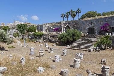 Şövalyeler Kalesi ve kos Adası Yunanistan'ın eski parçalardan