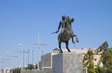 Alexander the Great monument at Thessaloniki city in Greece