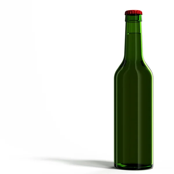 Бутылка на белом фоне с тенью — стоковое фото