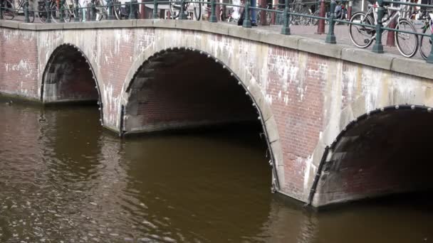 Amsterdam bridge — Stock Video