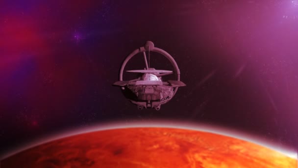 Futuriste vaisseau spatial 