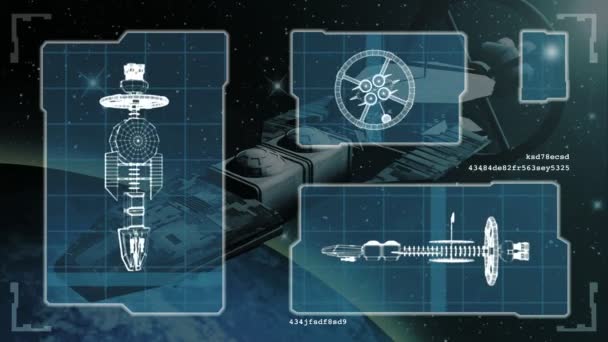 Космічний корабель — стокове відео