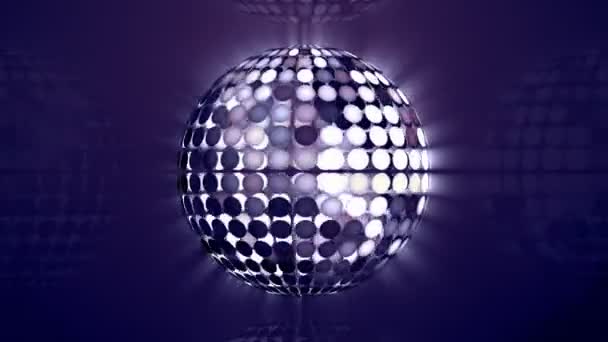 Sphère disco rotative bleu 