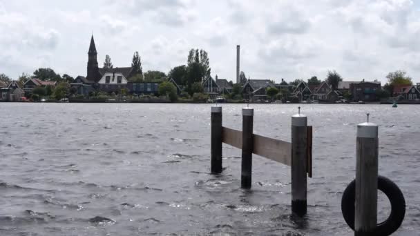 Panorama del Zaan en Holanda — Vídeo de stock