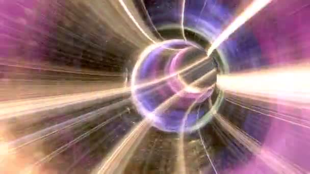 Wormhole animato attraverso lo spazio — Video Stock