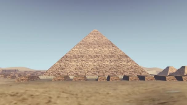 Animazione Una Piramide Sull Altopiano Giza Egitto — Video Stock