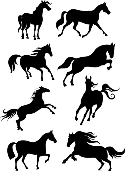 Набір коней — стоковий вектор