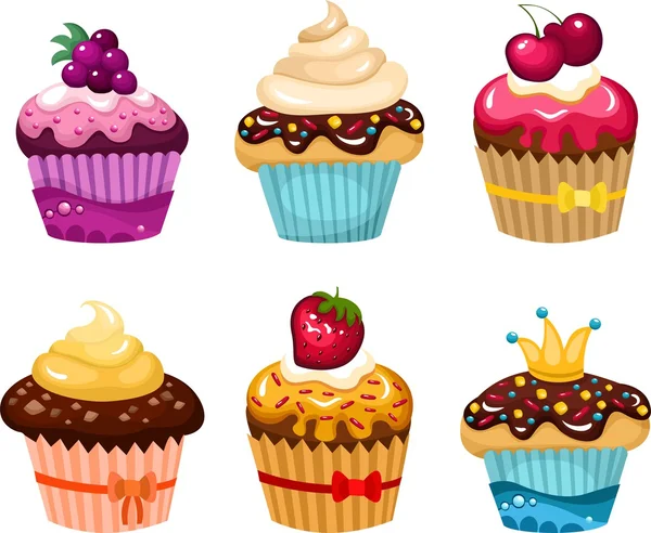 Muffins set Rechtenvrije Stockillustraties