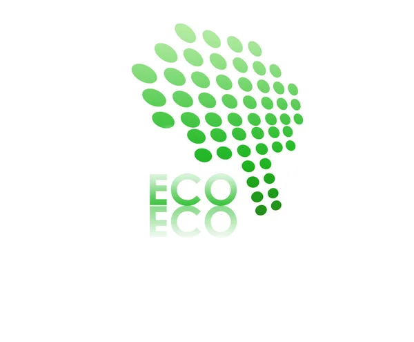 Zielone logo "eco" — Zdjęcie stockowe