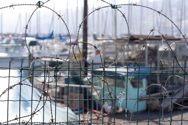 Barb wire marina — Stockfoto