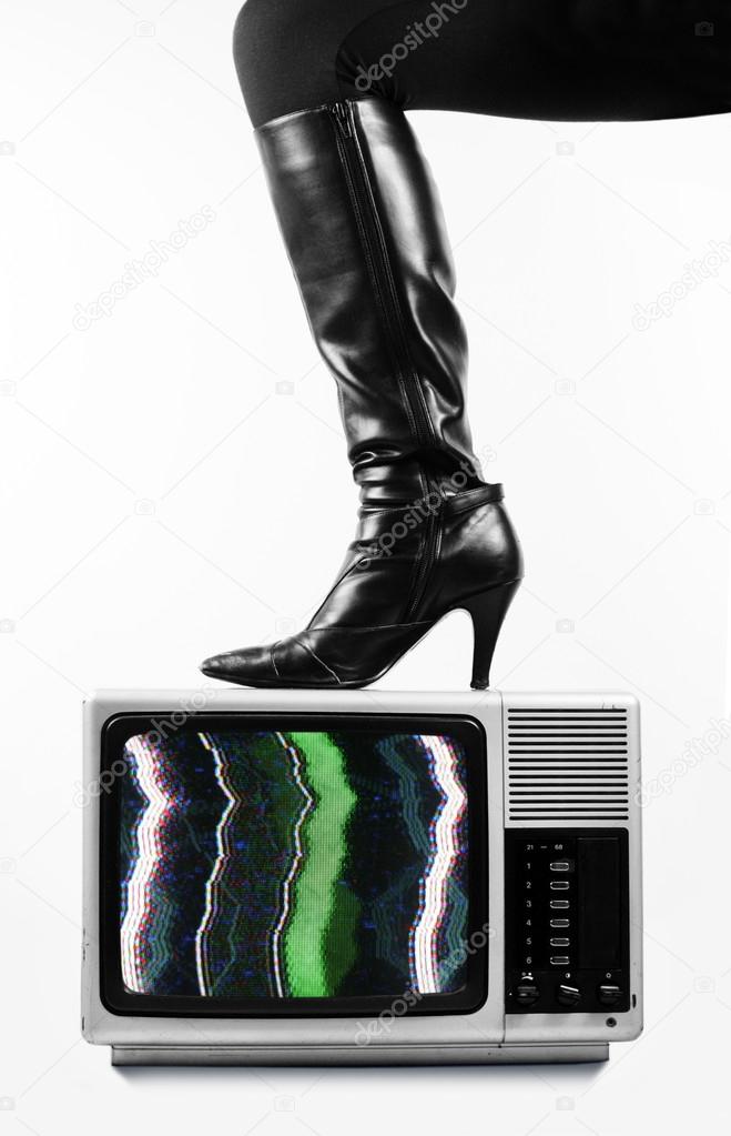 tv and leg