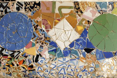 Gaudi tasarlanmış parc guell seramik karogörüntü