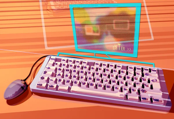 3d computer — Stock Photo, Image