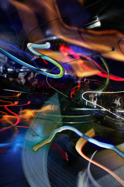 DJ och ljus abstrakt — Stockfoto