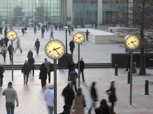 Docklands zegary — Zdjęcie stockowe