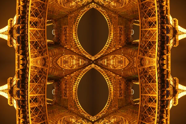 Eiffel tower mönster på natten — Stockfoto