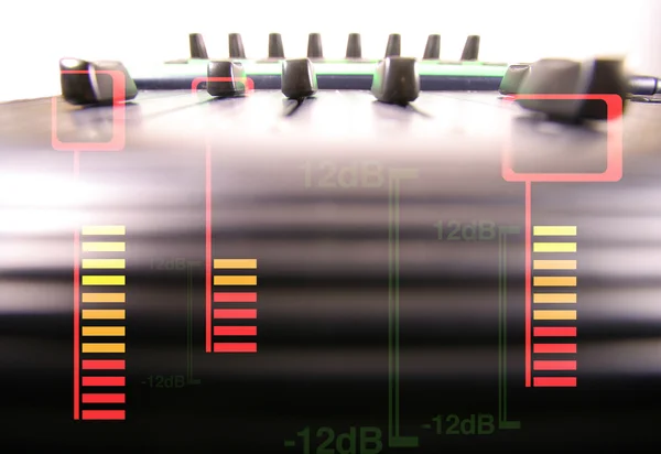 Midi コント ローラーのフェーダー — ストック写真