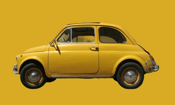 Yellow fiat 500 — Stock Photo, Image