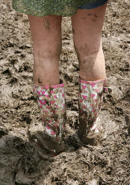 Glastonbury wellies — Stock Photo, Image