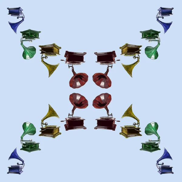 蓄音機のパターン — ストック写真