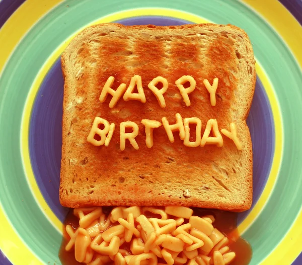 Grattis på födelsedagen toast — Stockfoto