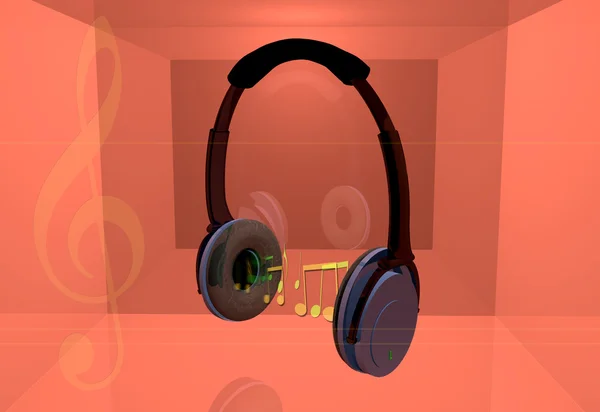 3D-hoofdtelefoon — Stockfoto