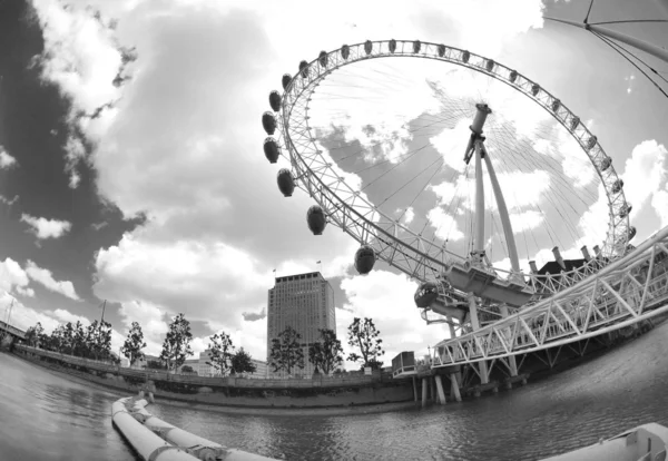 Fisheye london eye — Stock Photo, Image