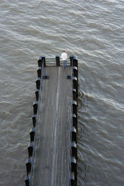 Pier man — Stockfoto