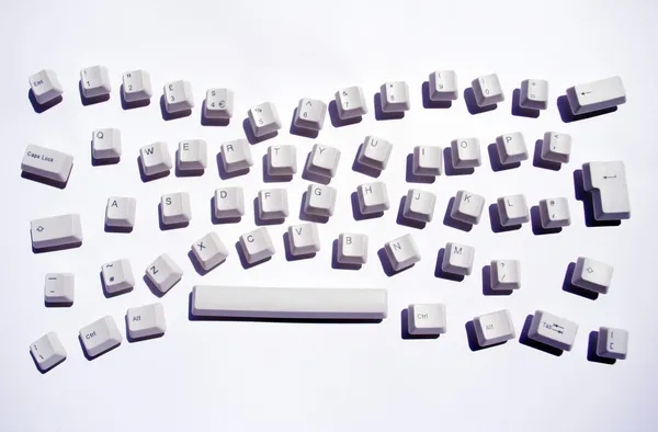 Chaotische Tastatur — Stockfoto