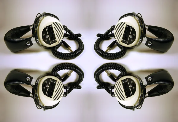 Large headphones pattern — Stock Photo, Image