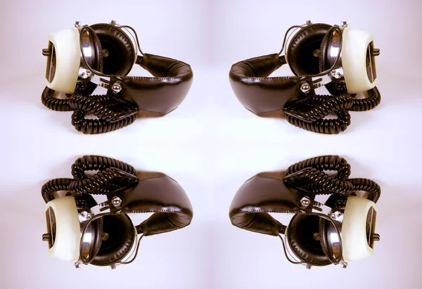 Large headphones pattern — Stock Photo, Image